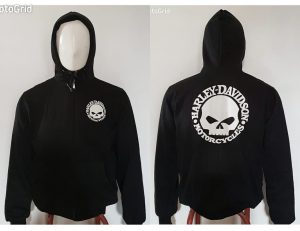 HOODIE-SWEATER HD BLACK SKULL